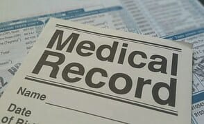 Medical record stock image